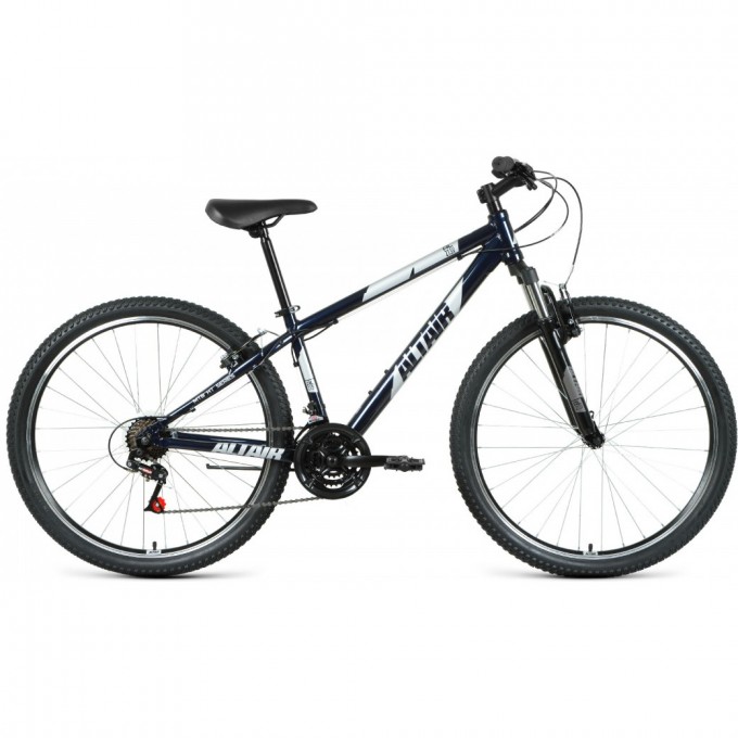Велосипед ALTAIR AL 27,5 V FR 27,5", рама 19", темно-синий/серебристый, 2022 RBKT1M37G018-FR Велосипед ALTAIR AL 27,5 V FR 27,5", рама 19", темно-синий/серебристый, 2022 RBKT1M37G018-FR