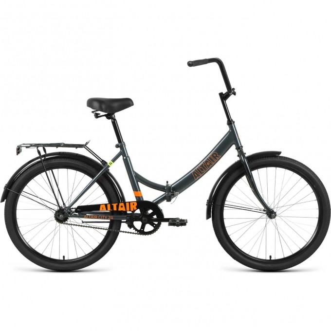 Велосипед ALTAIR CITY 24 24", рама16", темно-серый/оранжевый, 2021 RBKO1C141002 Велосипед ALTAIR CITY 24 24", рама16", темно-серый/оранжевый, 2021 RBKO1C141002