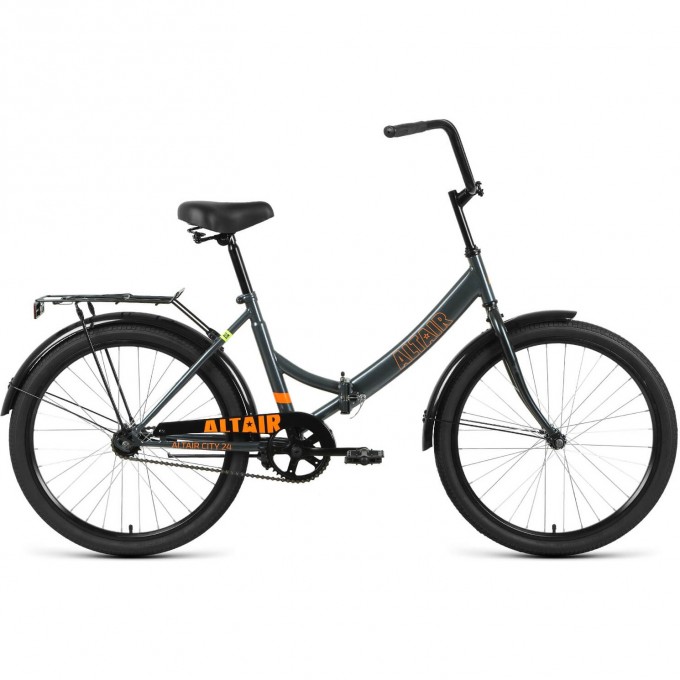 Велосипед ALTAIR CITY 24 FR 24", рама 16", темно-серый/оранжевый, 2023 RB3C4102EDGYXOG-FR Велосипед ALTAIR CITY 24 FR 24", рама 16", темно-серый/оранжевый, 2023 RB3C4102EDGYXOG-FR