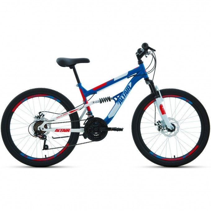 Велосипед ALTAIR MTB FS 24 D 15 Синий / Красный 2022 MTBFS24D15blue/red22 Велосипед ALTAIR MTB FS 24 D 15 Синий / Красный 2022 MTBFS24D15blue/red22