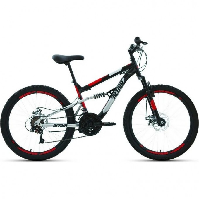 Велосипед ALTAIR MTB FS 24 D 24", рама 15", черный/красный, 2022 RBK22AL24052 Велосипед ALTAIR MTB FS 24 D 24", рама 15", черный/красный, 2022 RBK22AL24052