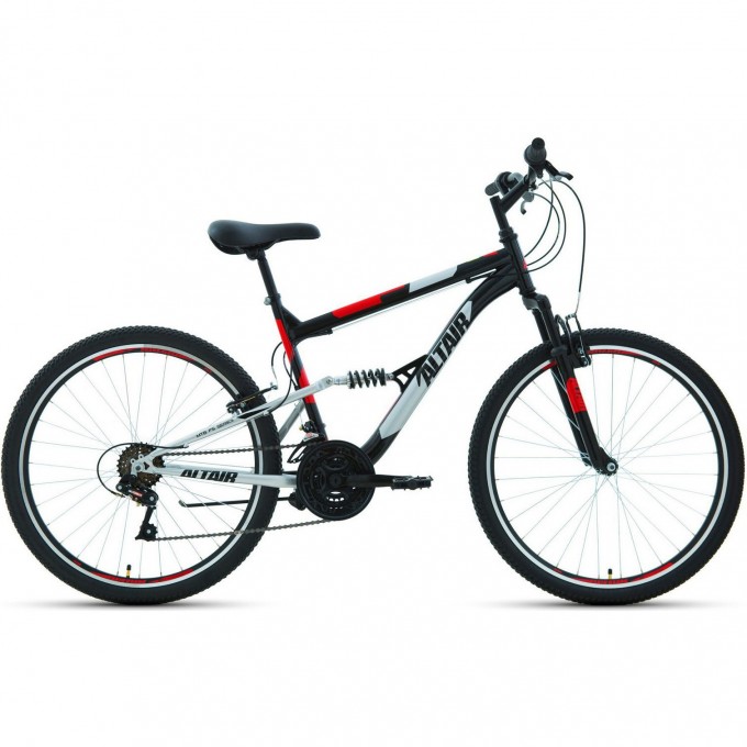 Велосипед ALTAIR MTB FS 26 1.0 26", рама 18", черный/красный, 2021 RBKT1F16E008 Велосипед ALTAIR MTB FS 26 1.0 26", рама 18", черный/красный, 2021 RBKT1F16E008