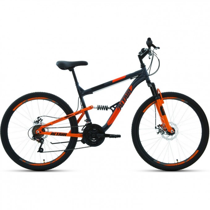 Велосипед ALTAIR MTB FS 26 2.0 D 16 Серый / Оранжевый 2022 MTBFS262.0D16grey/orange22 Велосипед ALTAIR MTB FS 26 2.0 D 16 Серый / Оранжевый 2022 MTBFS262.0D16grey/orange22