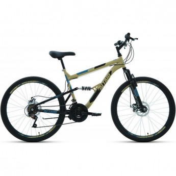 Велосипед ALTAIR MTB FS 26 2.0 disc 26", рама 18", бежевый/черный, 2021 Велосипед ALTAIR MTB FS 26 2.0 disc 26", рама 18", бежевый/черный, 2021