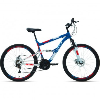 Велосипед ALTAIR MTB FS 26 2.0 disc 26", рама 18", синий/красный, 2021 Велосипед ALTAIR MTB FS 26 2.0 disc 26", рама 18", синий/красный, 2021