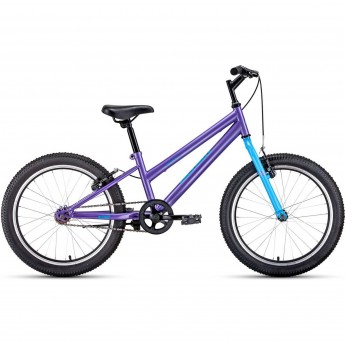 Велосипед ALTAIR MTB HT 20 LOW 20", рама 10.5", фиолетовый/голубой, 2021 Велосипед ALTAIR MTB HT 20 LOW 20", рама 10.5", фиолетовый/голубой, 2021