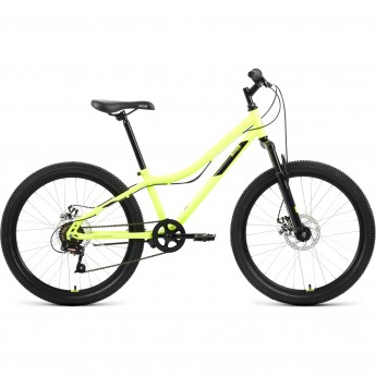 Велосипед ALTAIR MTB HT 24 2.0 D 24", рама 12", ярко-зеленый/черный, 2022