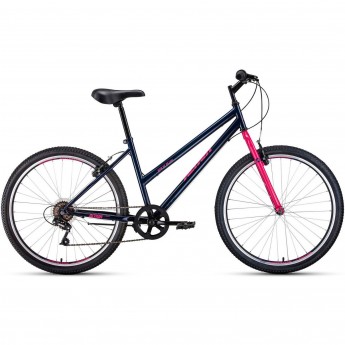 Велосипед ALTAIR MTB HT 26 LOW 26", рама 15", темно-синий/розовый, 2021 Велосипед ALTAIR MTB HT 26 LOW 26", рама 15", темно-синий/розовый, 2021